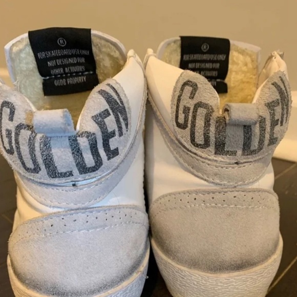 Golden Goose GGDB superstar mid white gray leather suede sneakers size 9 womens - Picture 2 of 4